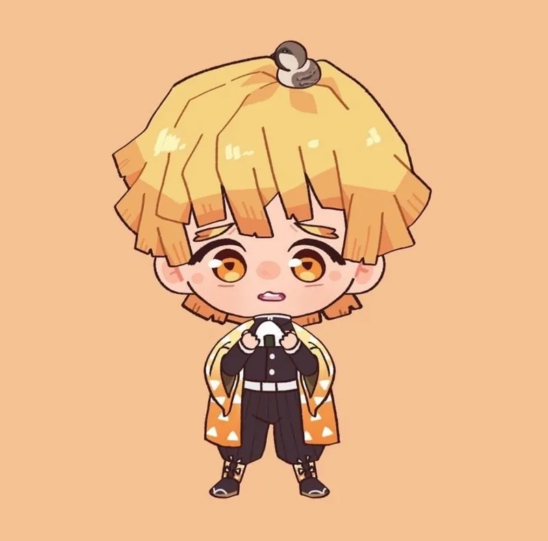 Ảnh zenitsu cute mang phong cách nhẹ nhàng và dễ nhìn.