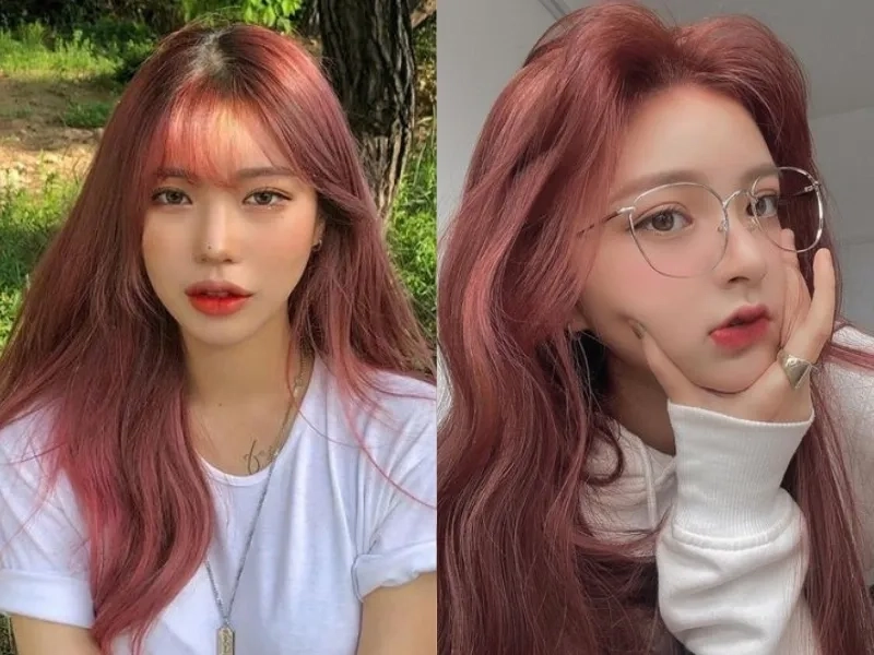 Tóc hồng nâu dịu dàng ngọt ngào cuốn hút