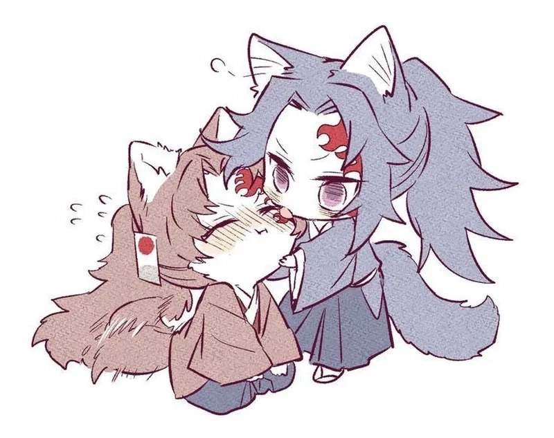 Ảnh yoriichi chibi cute mang màu sắc nhẹ nhàng và ấm áp.