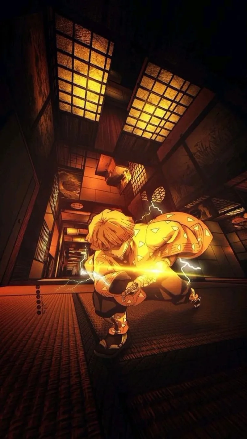 Hình zenitsu chibi thể hiện trọn vẹn nét đáng yêu nhân vật.