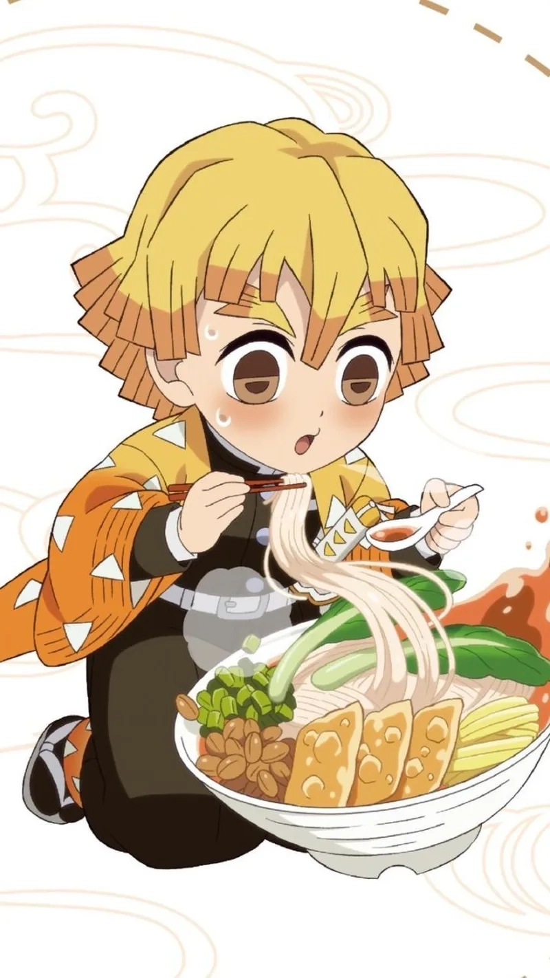 Hình zenitsu chibi thể hiện trọn vẹn nét đáng yêu nhân vật.