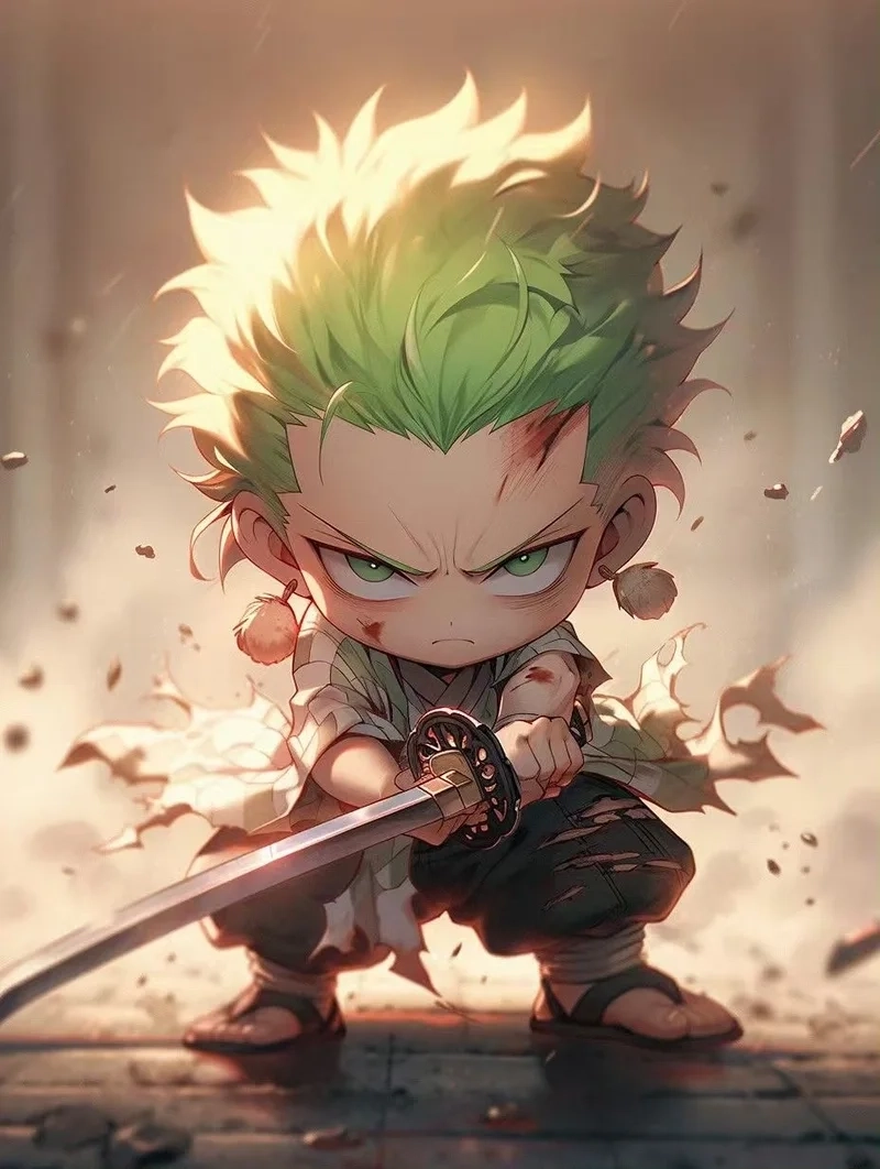 Ảnh zoro chibi đẹp nhất được nhiều fan One Piece yêu thích.