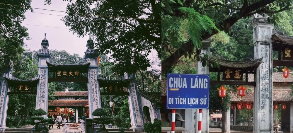 Kiến trúc chùa Láng mang đậm phong cách cổ kính Bắc Bộ.