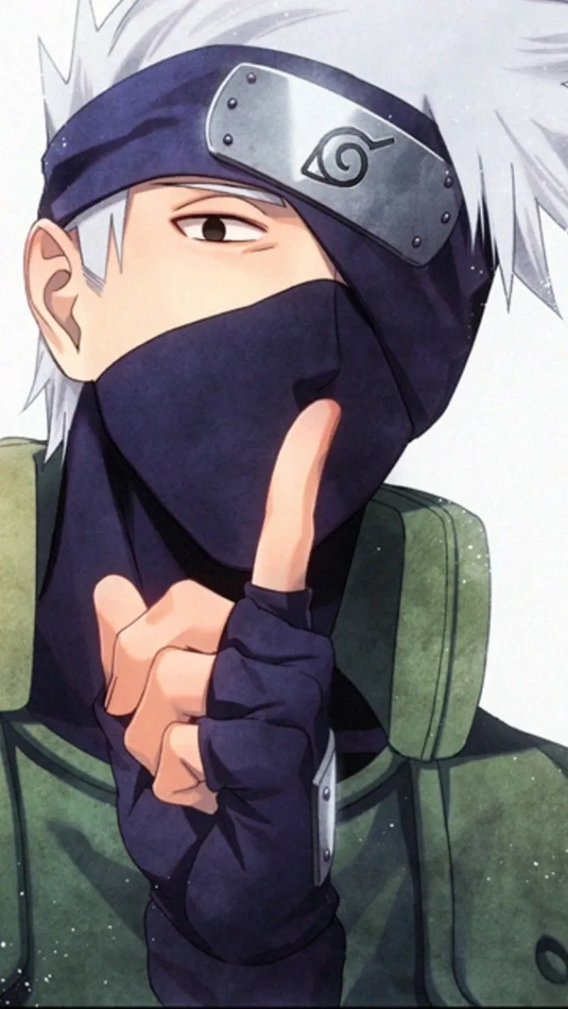 Hatake Kakashi anime thể hiện phong thái điềm tĩnh và bí ẩn.