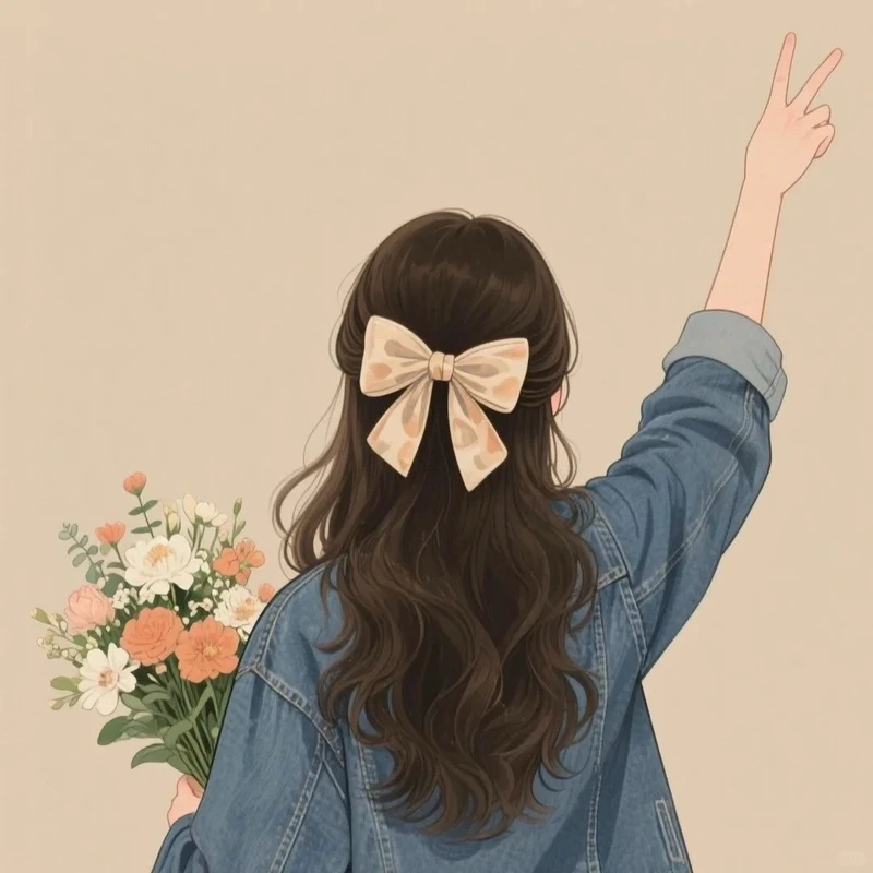 Lãng mạn với ảnh chụp từ phía sau lưng con gái tóc dài