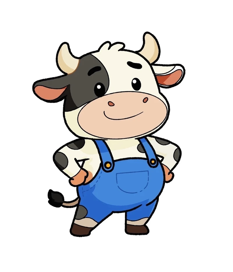 Bộ bò chibi sticker đáng yêu dành cho fan chibi