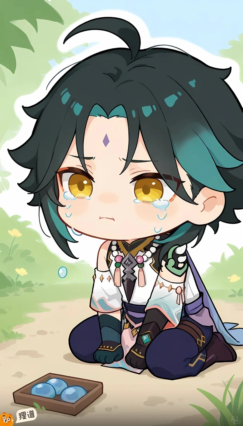 Cảm xúc chân thật từ chibi khóc buồn đáng yêu