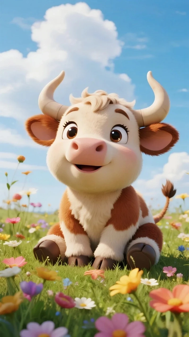 Biểu tượng đáng yêu từ bò chibi emoji siêu dễ thương