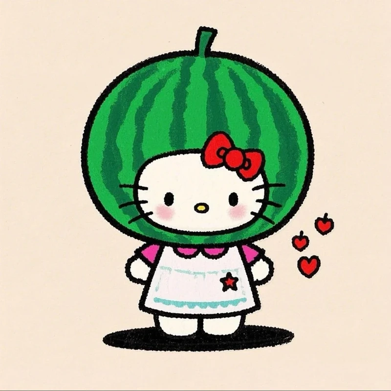 Đáng yêu với hình quả dưa hấu cute