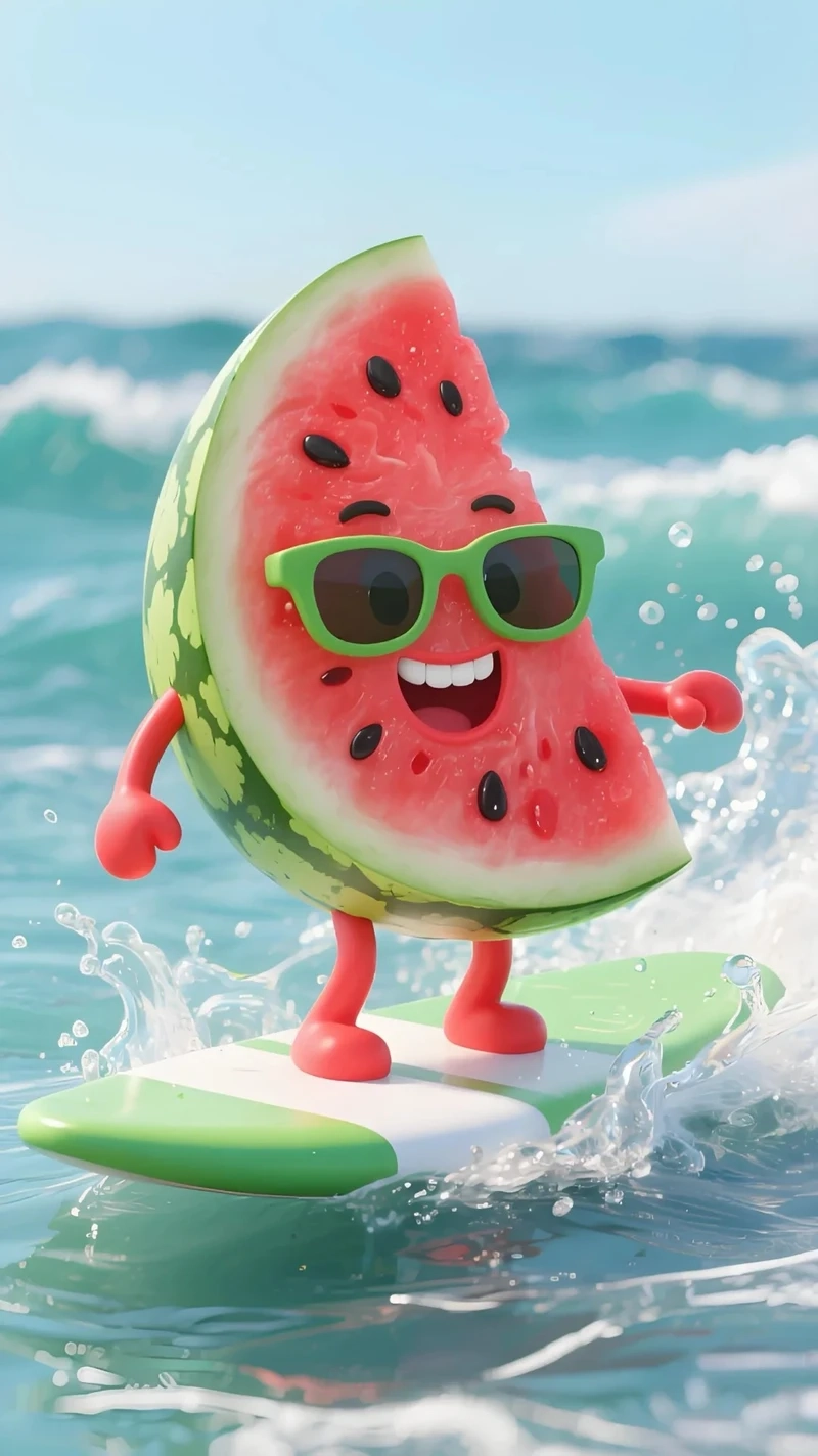 Tươi mát với hình ảnh miếng dưa hấu cực xinh