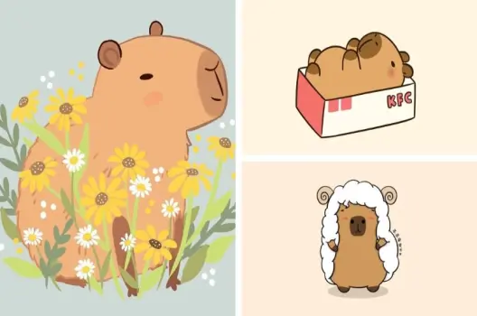 Ngắm nhìn ảnh capybara chibi cực xinh không thể bỏ lỡ