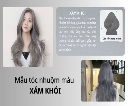 Tóc xám khói cá tính cho bạn vẻ ngoài trẻ trung và cuốn hút