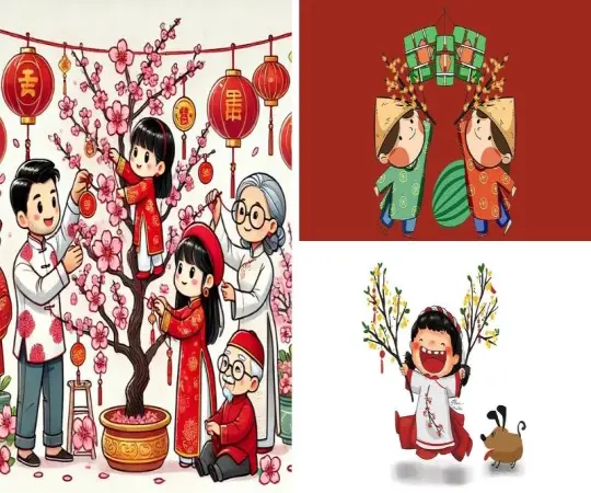 Tổng hợp ảnh chibi Tết lung linh cho ngày xuân thêm vui