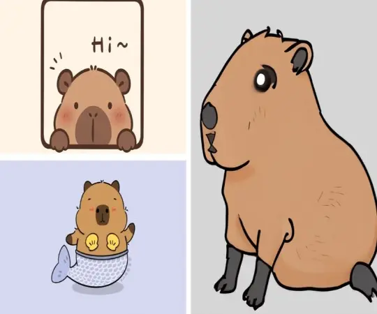 Khám phá những ảnh cute chibi capybara siêu dễ thương dành cho bạn