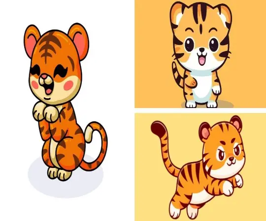 Ảnh hổ chibi dễ thương, độc đáo cho bộ sưu tập của bạn