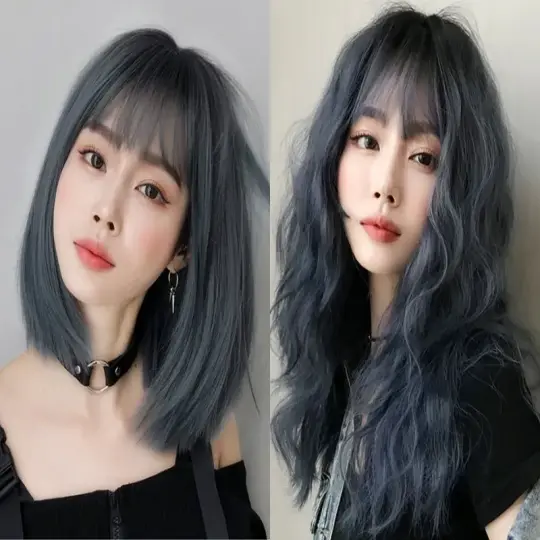 Ảnh tóc màu xanh đen phù hợp với mọi kiểu gương mặt