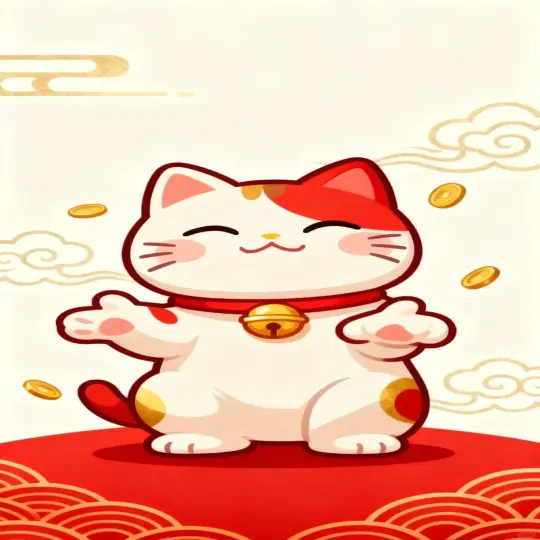 Avatar mèo thần tài đẹp hút tài lộc may mắn hot nhất