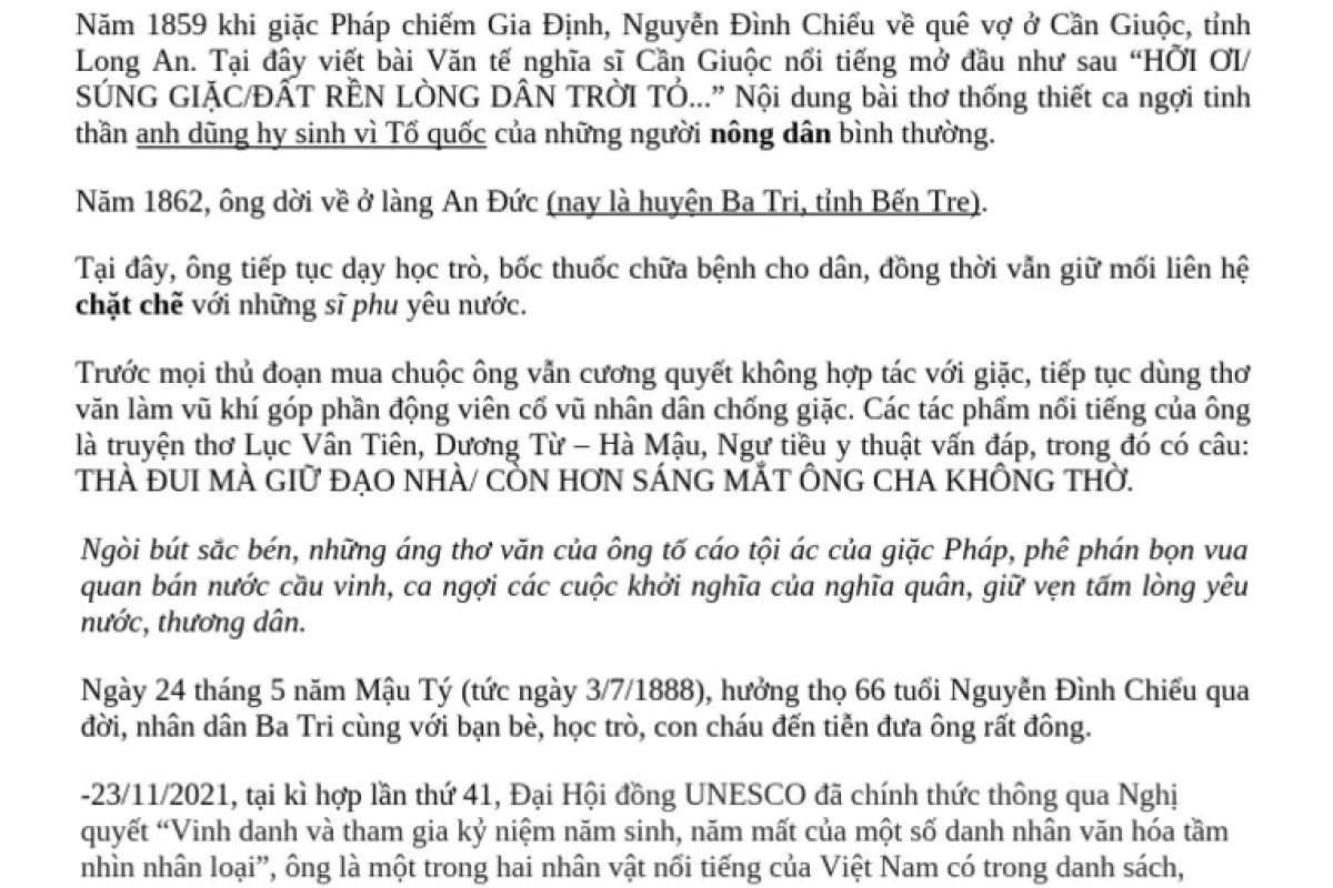 Khu Di Tích Nguyễn Đình Chiểu: Hành Trình Về Miền Đất Anh Hùng