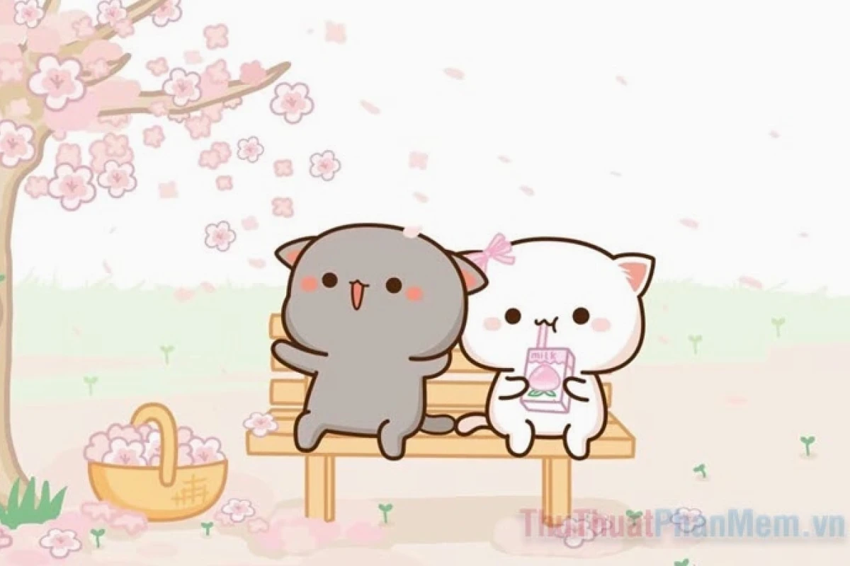Tuyển tập avatar đôi cute mèo cực đáng yêu cho các cặp đôi