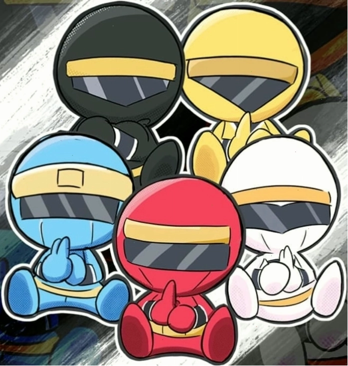 5 Anh Em Siêu Nhân chibi trong đội nhóm thể hiện sự gắn kết