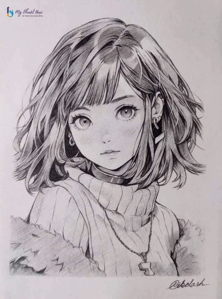 Ảnh anime đẹp cute đơn giản dễ vẽ 3