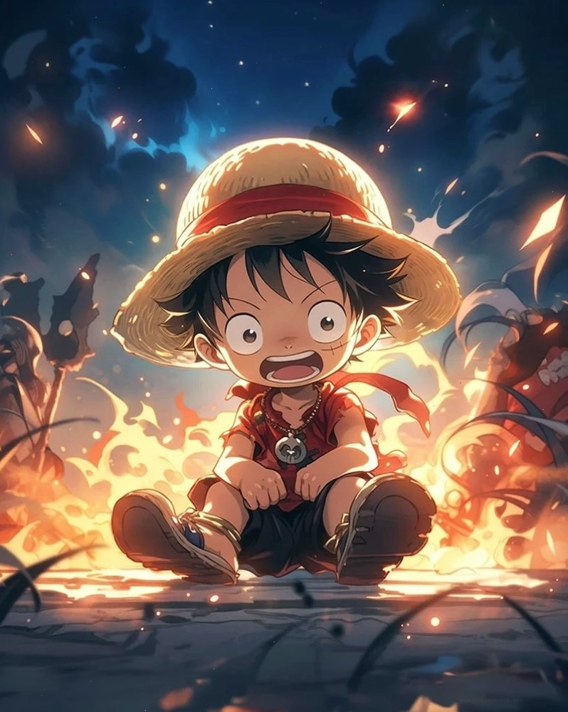 Ảnh anime Luffy đẹp với chi tiết sắc nét
