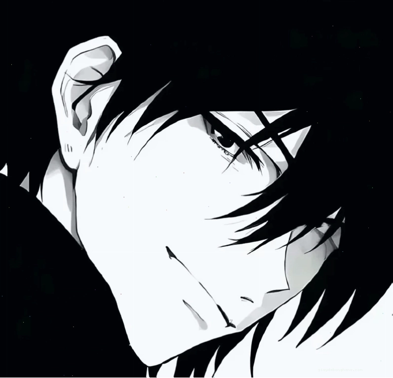 Ảnh anime nam đen trắng với phong cách cá tính