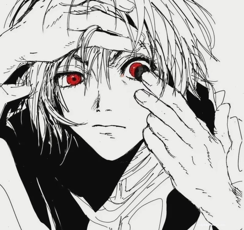 Ảnh anime nam trắng đen dưới mưa