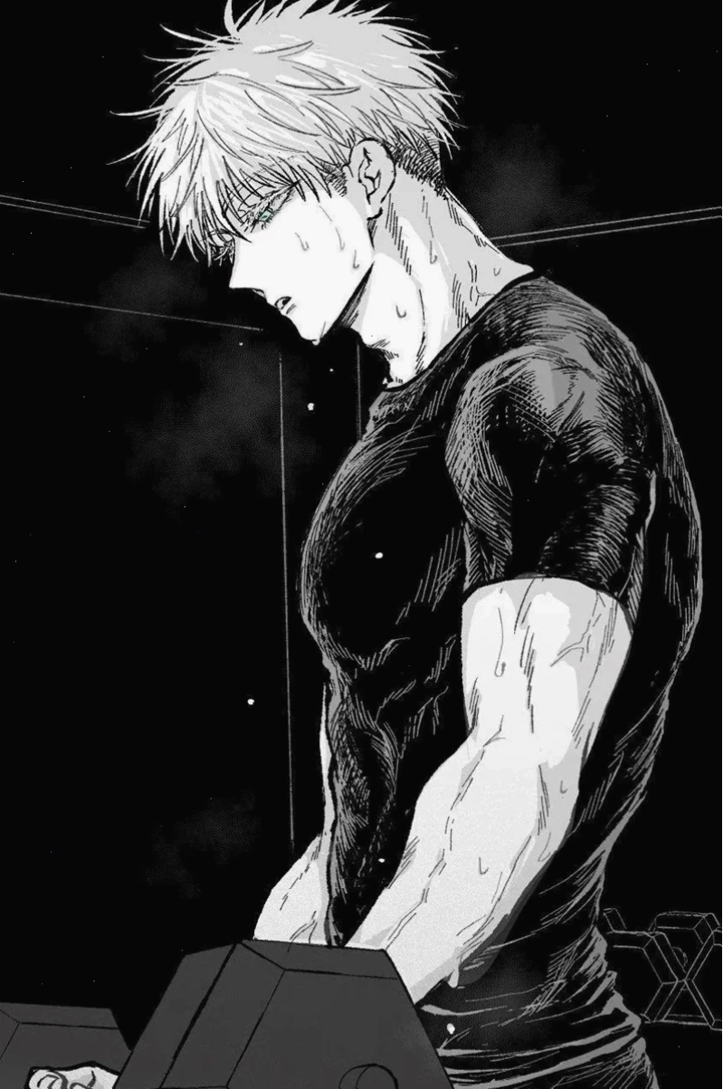 Ảnh anime nam trắng đen nhìn xa xăm