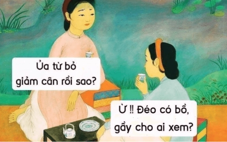 Ảnh chế hài hước về việc tăng cân ngày Tết