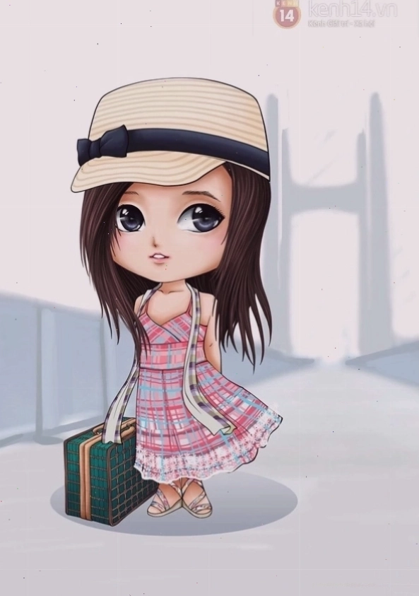 Ảnh Chibi Việt Nam nhân vật nữ dịu dàng như nàng thơ