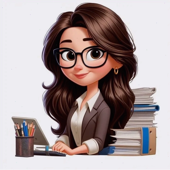 Ảnh cô giáo và học sinh chibi trong không khí vui tươi