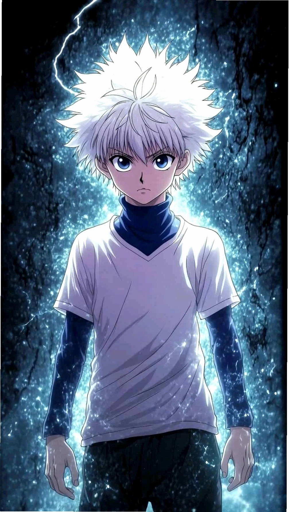 Ảnh Killua với mái tóc trắng đặc trưng