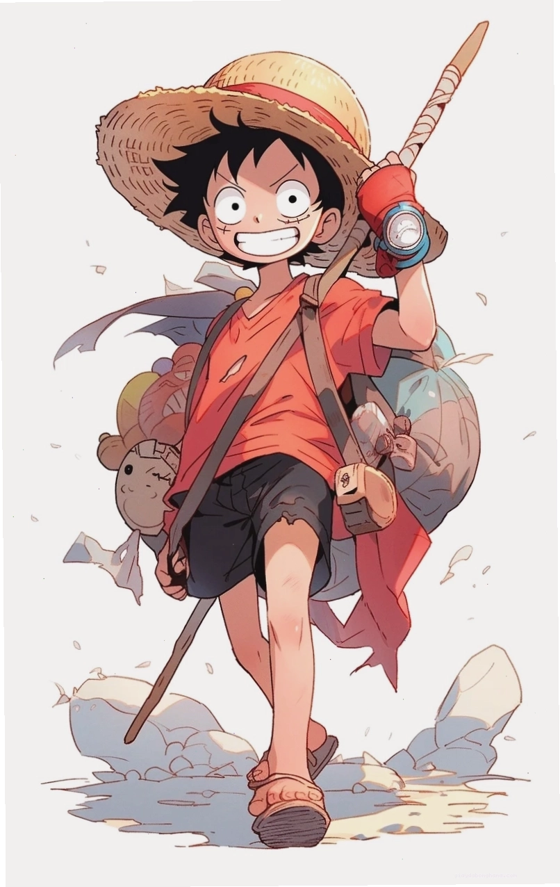 Ảnh nam Luffy với vẻ ngoài cuốn hút