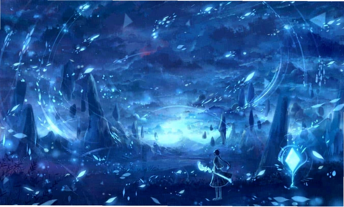 Ảnh nền Anime Galaxy lấp lánh