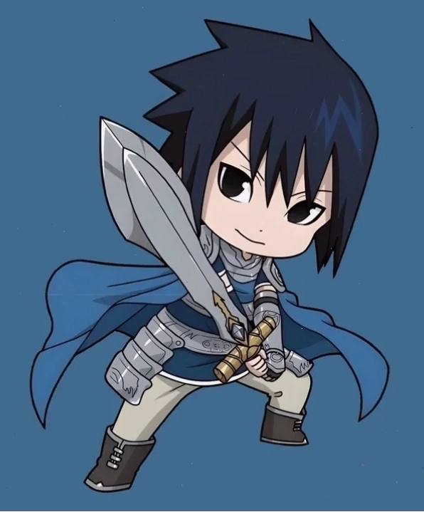 Ảnh Sasuke chibi ngầu, thể hiện cá tính mạnh mẽ