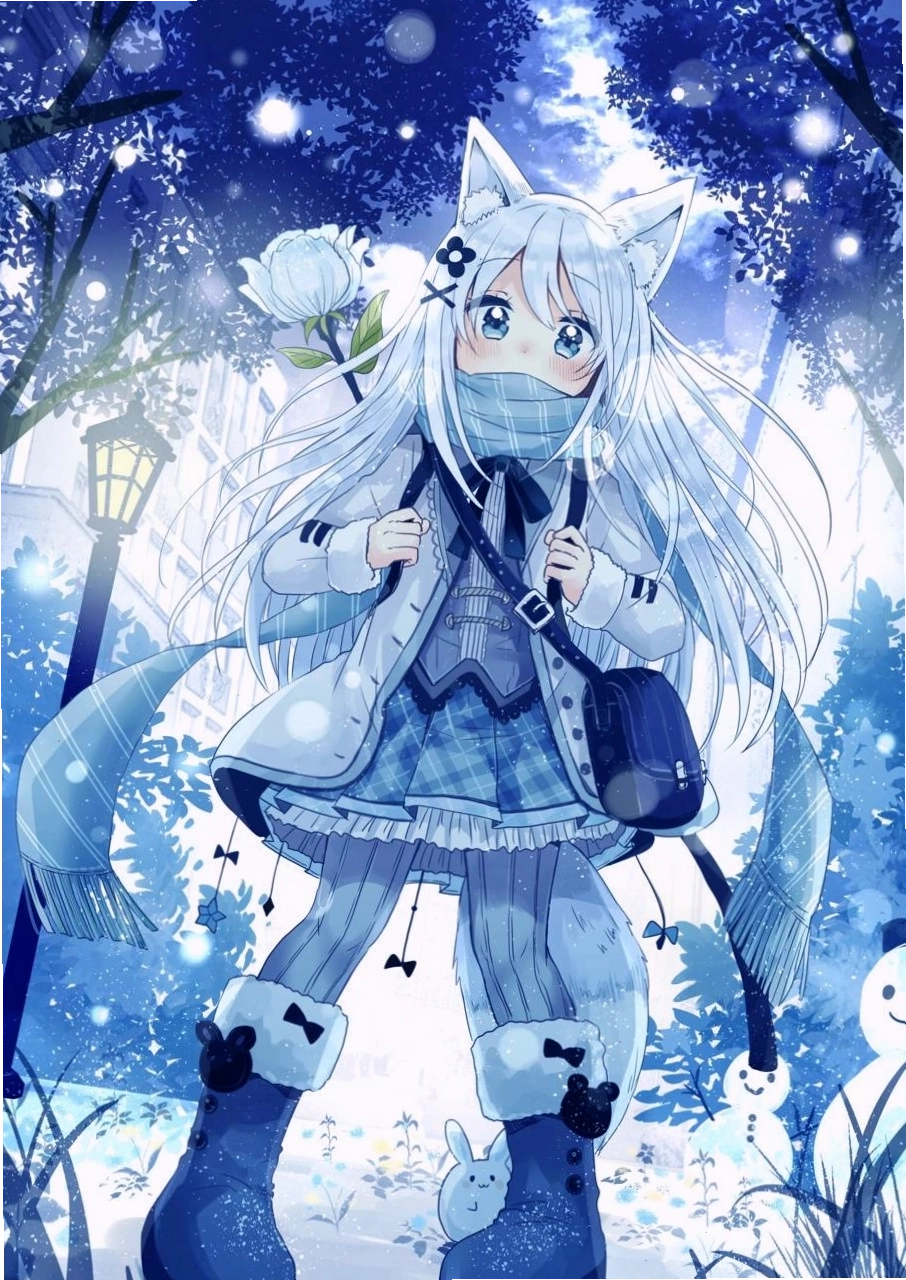 Anime cat girl wallpaper