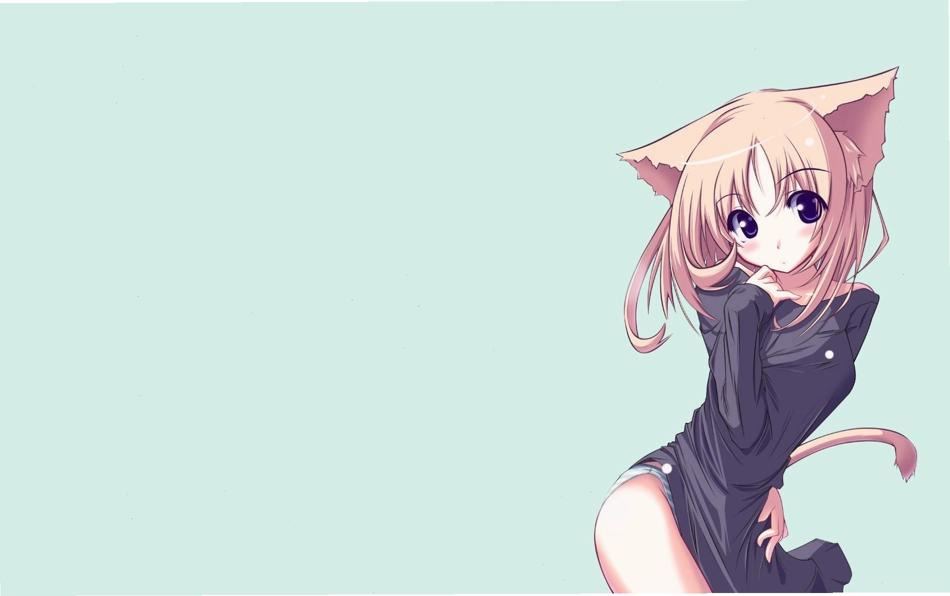 Anime Cat Girl Wallpaper với trang phục bắt mắt