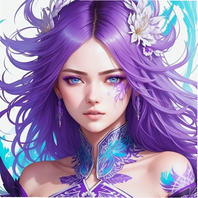 Anime girl với trang phục ấn tượng và nụ cười rạng rỡ