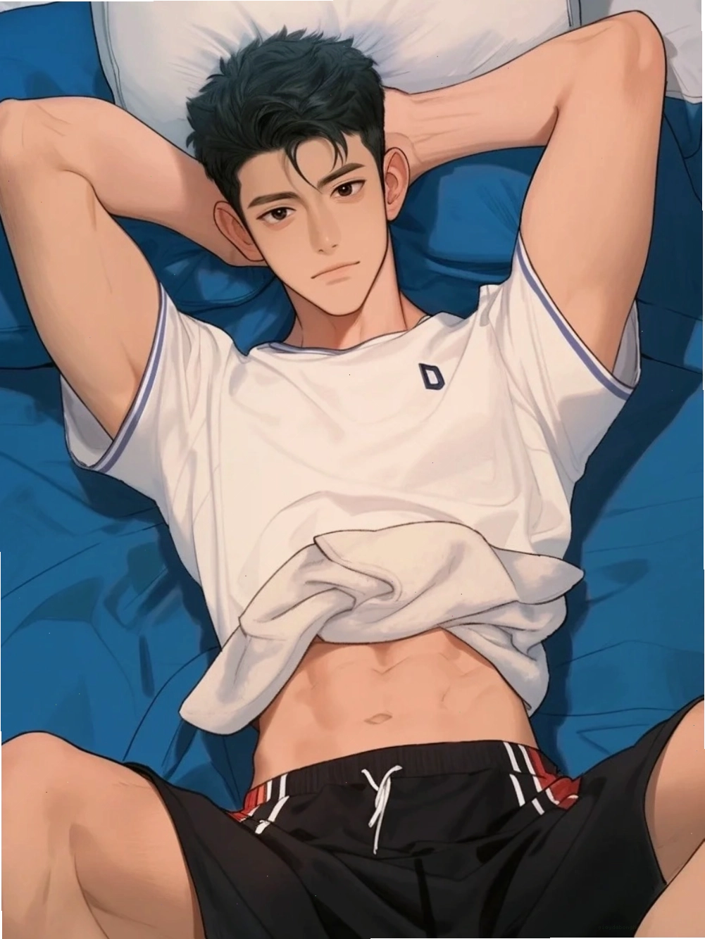 anime nam 6 múi với mái tóc dài lãng tử