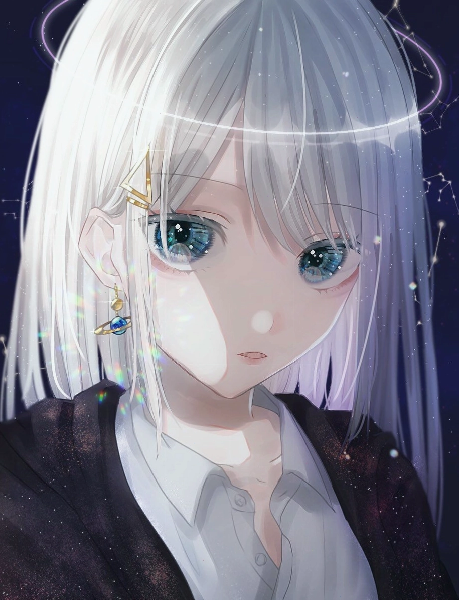 Anime nữ tóc trắng lạnh lùng với vẻ đẹp bí ẩn