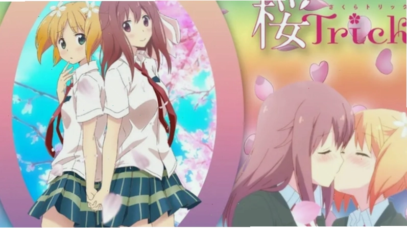 Anime Sakura Trick với hình ảnh hai nhân vật nữ dễ thương