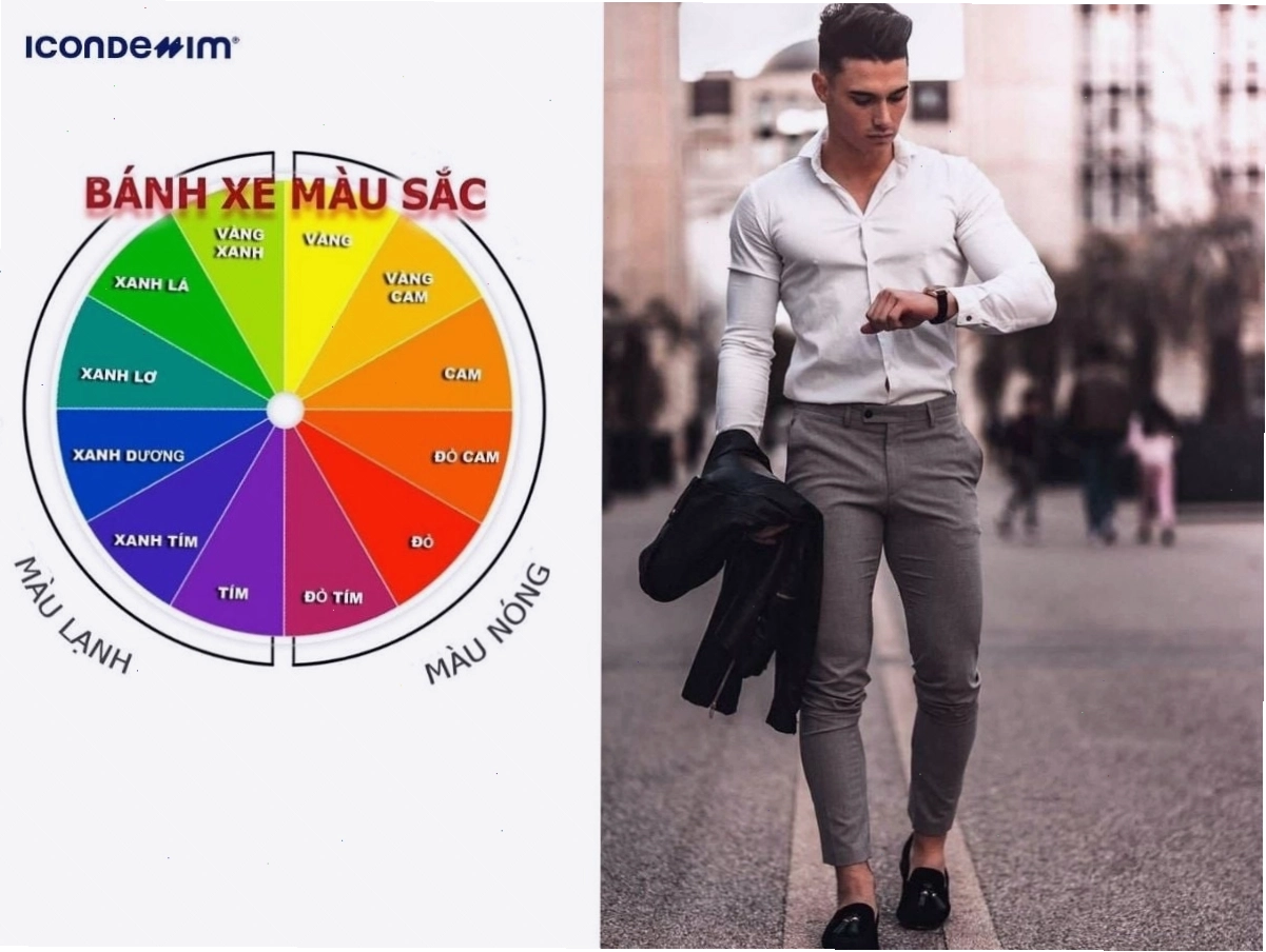 Bánh xe màu sắc hỗ trợ phối đồ hiệu quả