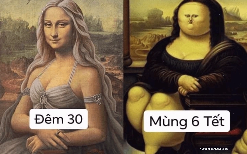Biểu cảm hài hước với meme tăng cân ngày Tết