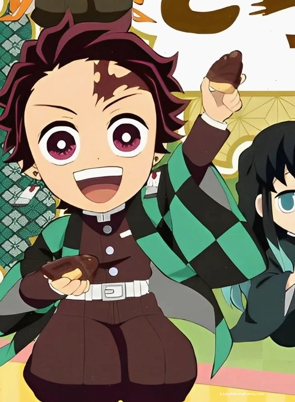 Biểu cảm ngộ nghĩnh của Tanjiro chibi