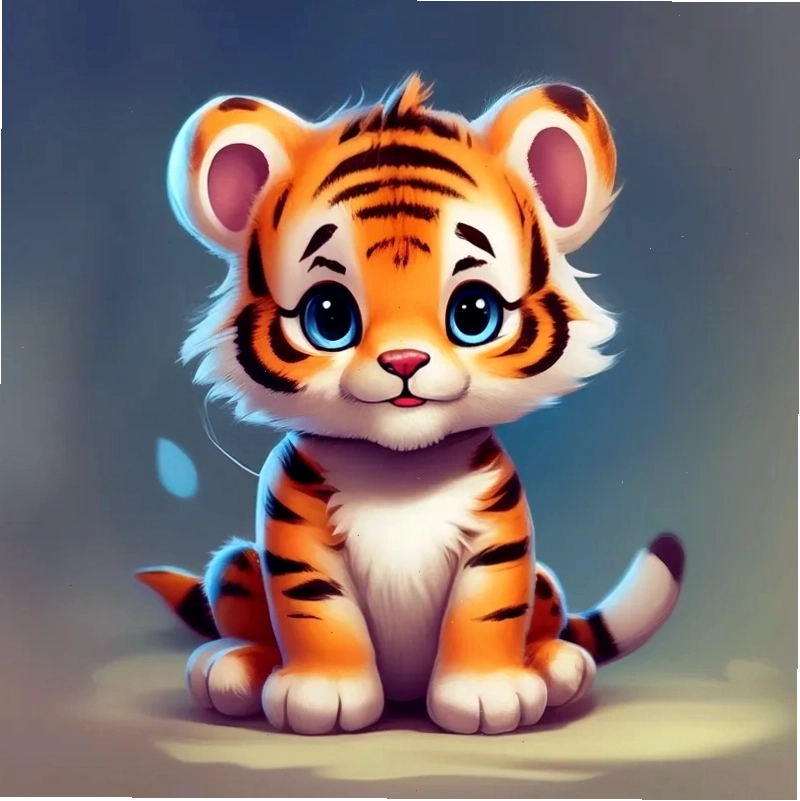 Bộ hình ảnh con hổ chibi cực độc đáo
