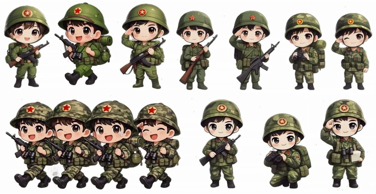 Bộ sưu tập ảnh chú bộ đội chibi dễ thương cho avatar