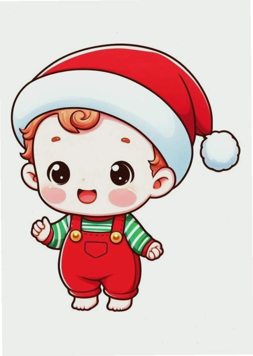 Bộ sưu tập cây thông Noel chibi với nhiều màu sắc và kiểu dáng