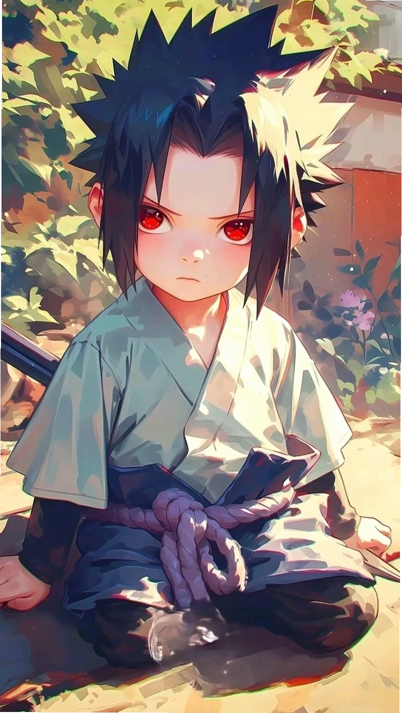 Cá tính mạnh mẽ qua nét vẽ Sasuke chibi ngầu