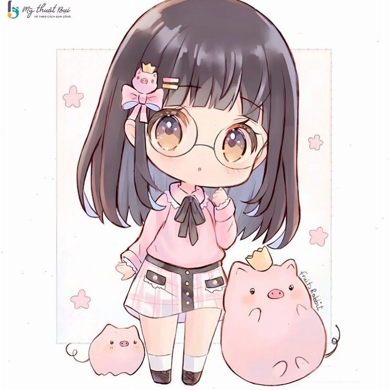 Các kiểu tóc phổ biến cho nhân vật anime nữ chibi